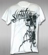 画像1: 【B品】Sinister　Tシャツ　Spider face　白 (1)